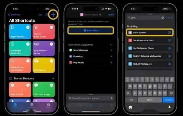 全南苹果14锁屏维修店分享iPhone14升级iOS16.4后如何创建锁屏快捷方式 